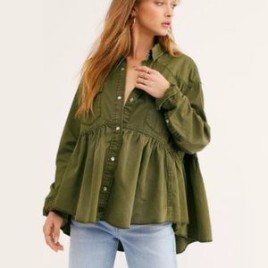 Free People Dylan high low peplum jacket